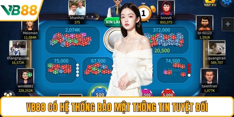 VB88 có hệ thống bảo mật thông tin tuyệt đối